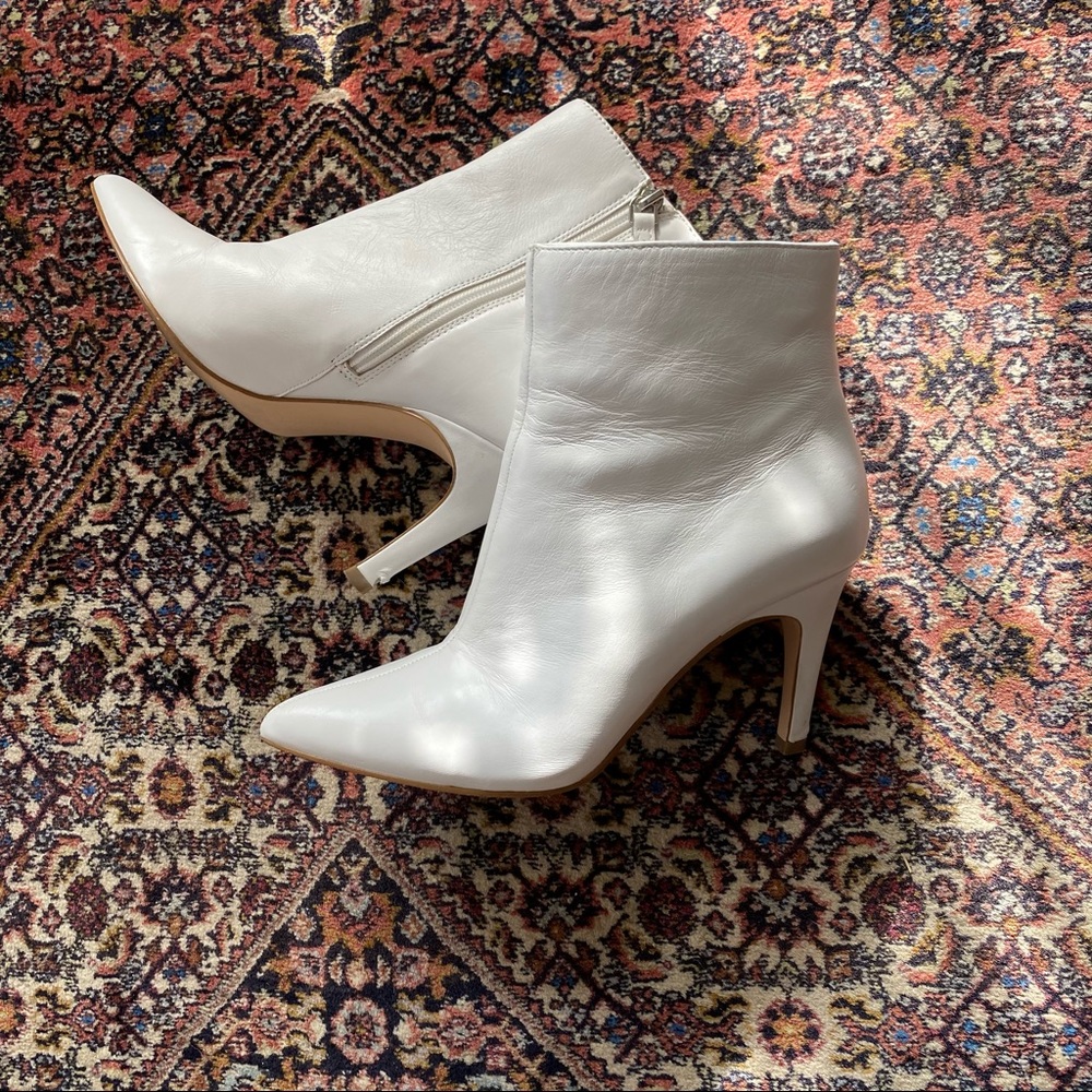 White Leith Booties Size 7.5